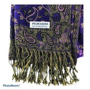 Vintage Purple Cashmere pashmina